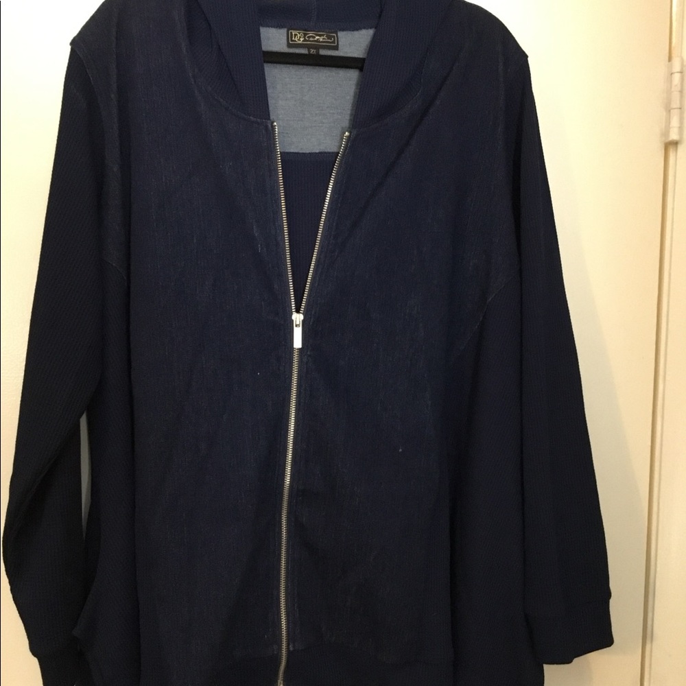 Lovely DG2 denim zipper jacket with hood